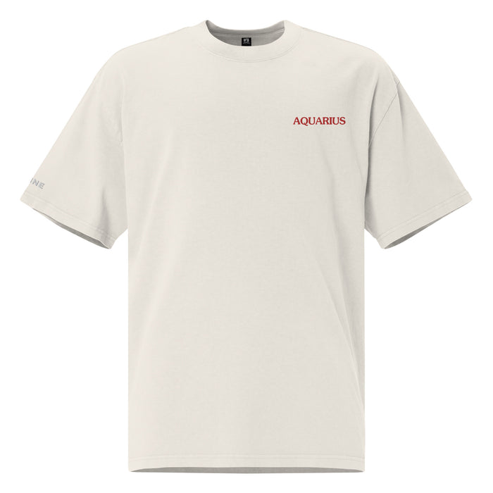 Aquarius Oversized Faded T-shirt