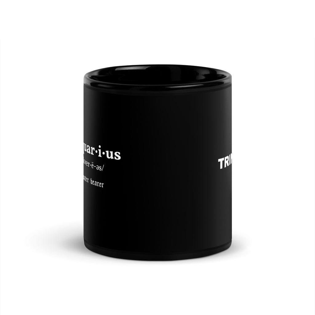 Aquarius Black Glossy Mug