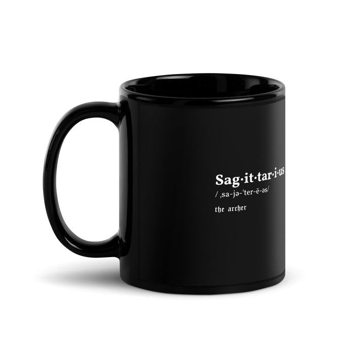 Sagittarius Black Glossy Mug