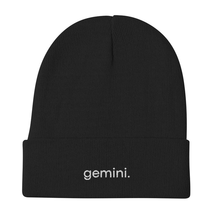 Gemini Embroidered Beanie