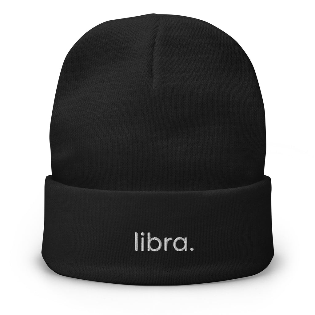 Libra Embroidered Beanie