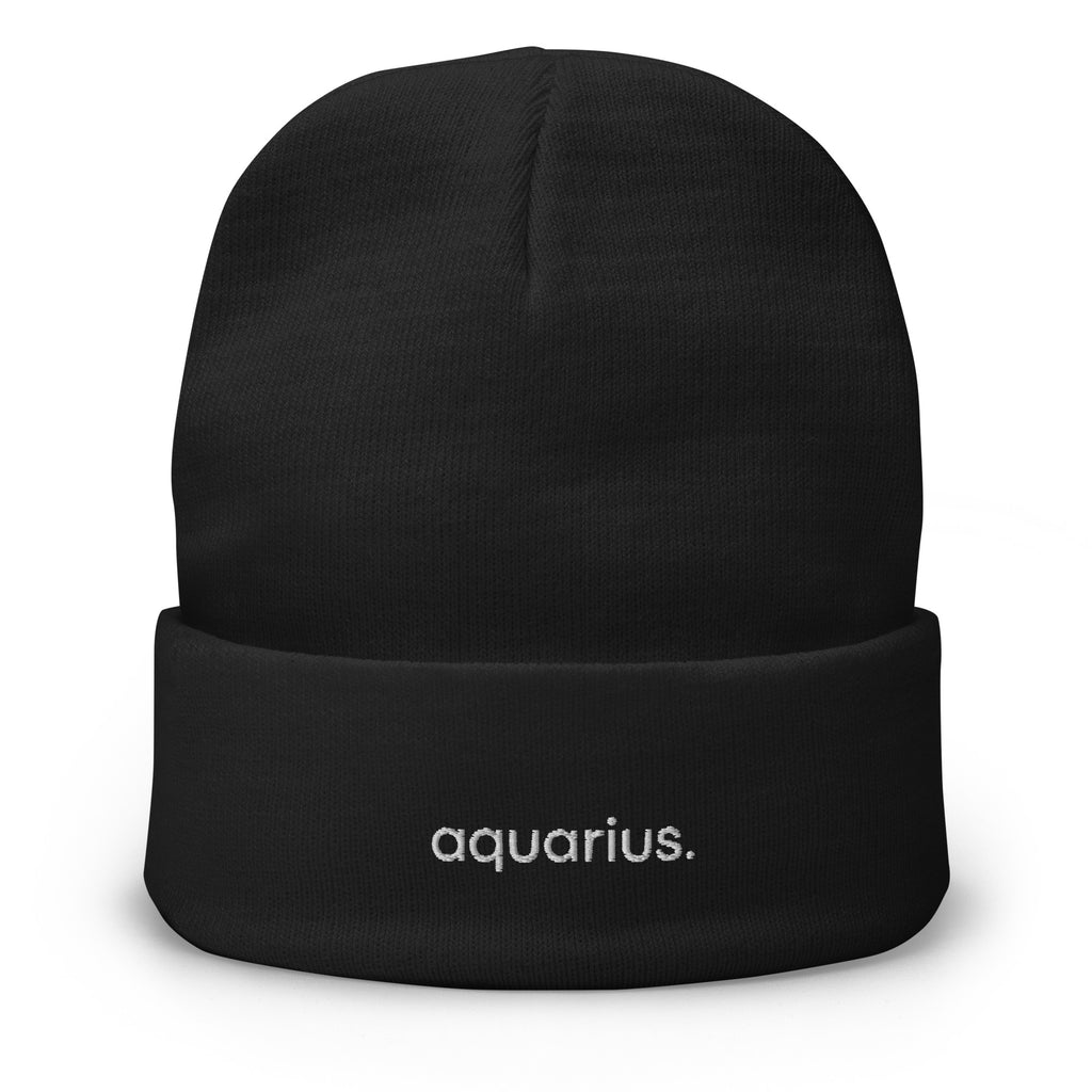 Aquarius Embroidered Beanie