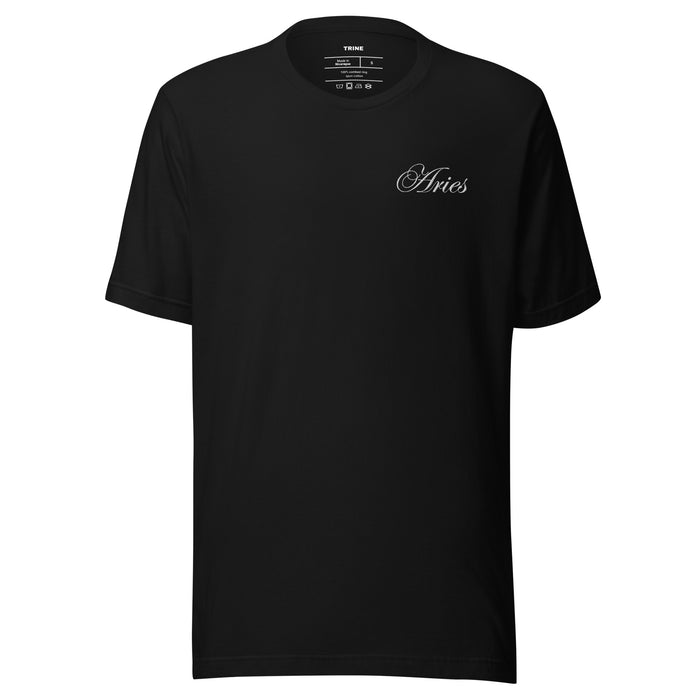Aries Embroidered Script T-Shirt