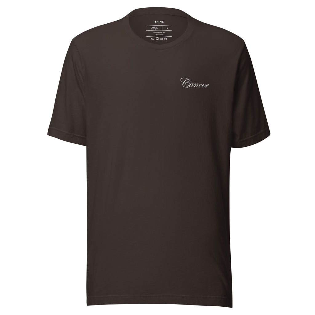 Cancer Embroidered Script T-shirt
