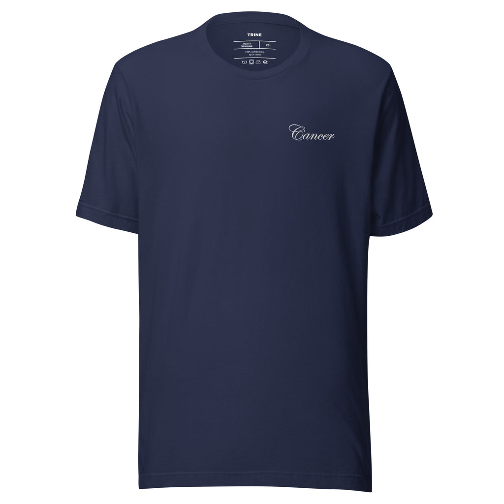 Cancer Embroidered Script T-shirt